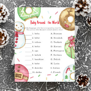 Xmas doughnuts - Baby around the world game