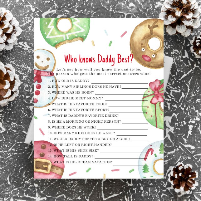 XMAS doughnuts - Game Who knows Daddy best (Creator Uploaded)