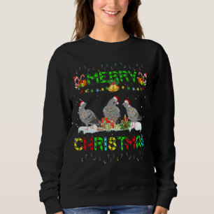 Xmas Dove Bird Lighting Santa Merry Christmas Mour Sweatshirt