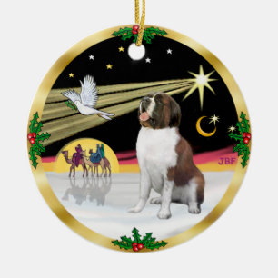 Xmas Dove - Saint Bernard Ceramic Tree Decoration