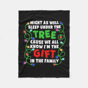 Xmas Family Christmas Might Fun As Well Sleep Unde Fleece Blanket