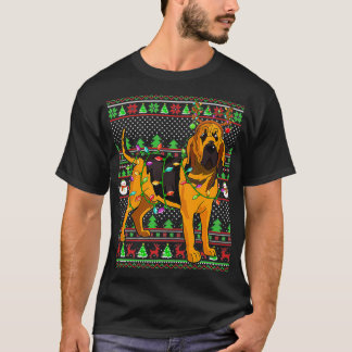 Xmas Family Matching Reindeer Ugly Bloodhound Chri T-Shirt