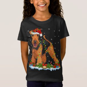Xmas Family Matching Santa Airedale Terrier Dog Ch T-Shirt
