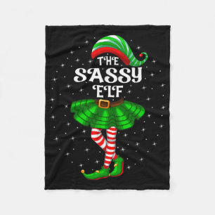 Xmas Family Matching Women Girls Mom The Sy Elf Ch Fleece Blanket