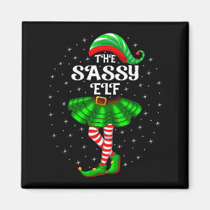 Xmas Family Matching Women Girls Mom The Sy Elf Ch Magnet