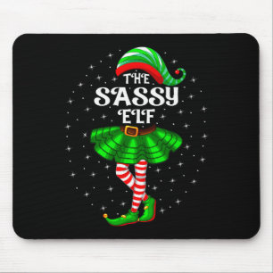 Xmas Family Matching Women Girls Mom The Sy Elf Ch Mouse Pad