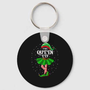 Xmas Family Matching Women Girls Mum The Queen Elf Key Ring