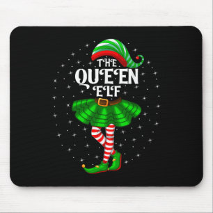 Xmas Family Matching Women Girls Mum The Queen Elf Mouse Pad
