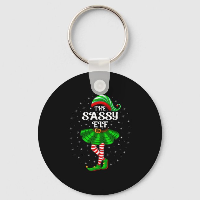 Xmas Family Matching Women Girls Mum The Sy Elf Ch Key Ring (Front)