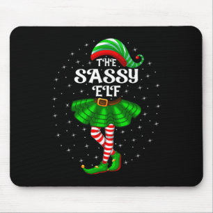 Xmas Family Matching Women Girls Mum The Sy Elf Ch Mouse Pad