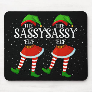 Xmas Family Matching Women Girls The Sy Elf Christ Mouse Pad