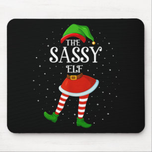 Xmas Family Matching Women Girls The Sy Elf Christ Mouse Pad