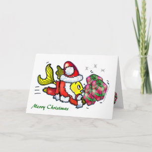Xmas Fish - funny cute Christmas Greeting Card