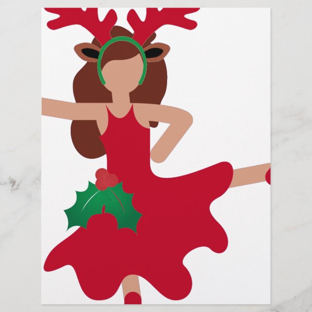 xmas flamenco dancer emoji (Front)