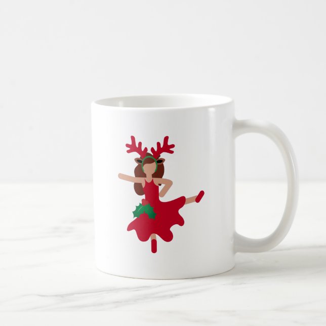 xmas flamenco dancer emoji coffee mug (Right)