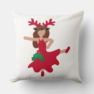 xmas flamenco dancer emoji cushion