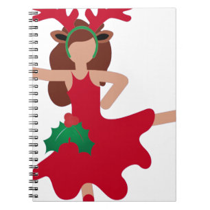 xmas flamenco dancer emoji notebook