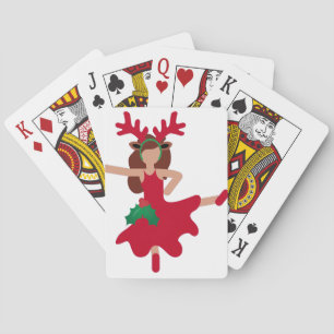 xmas flamenco dancer emoji playing cards