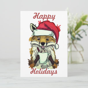Xmas fox holiday card