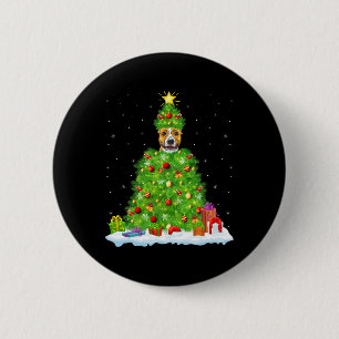 Xmas Funny Staffordshire Bull Terrier Dog Christma 6 Cm Round Badge