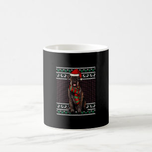 Xmas Giant Schnauzer Dog Santa Hat Ugly Christmas Coffee Mug