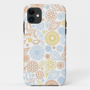 Xmas Gift Abstract Flowers On White Case-Mate iPhone Case