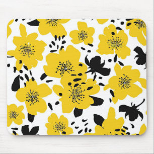 Xmas Gift Abstract Seamless With Isolated Flowers Mouse Pad