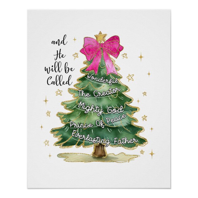 Xmas Gift And He Will Be Called Merry Christmas Poster (Front)