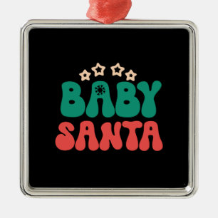 Xmas Gift Baby Santa Metal Tree Decoration