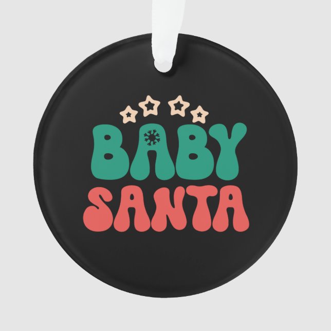 Xmas Gift Baby Santa Ornament (Front)