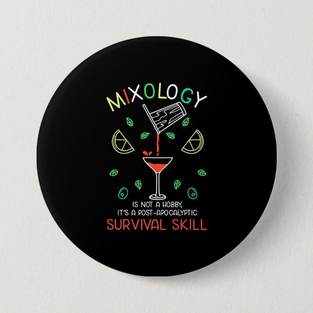 Xmas Gift | Bartender Mixologist 7.5 Cm Round Badge (Front)