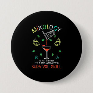 Xmas Gift   Bartender Mixologist 7.5 Cm Round Badge
