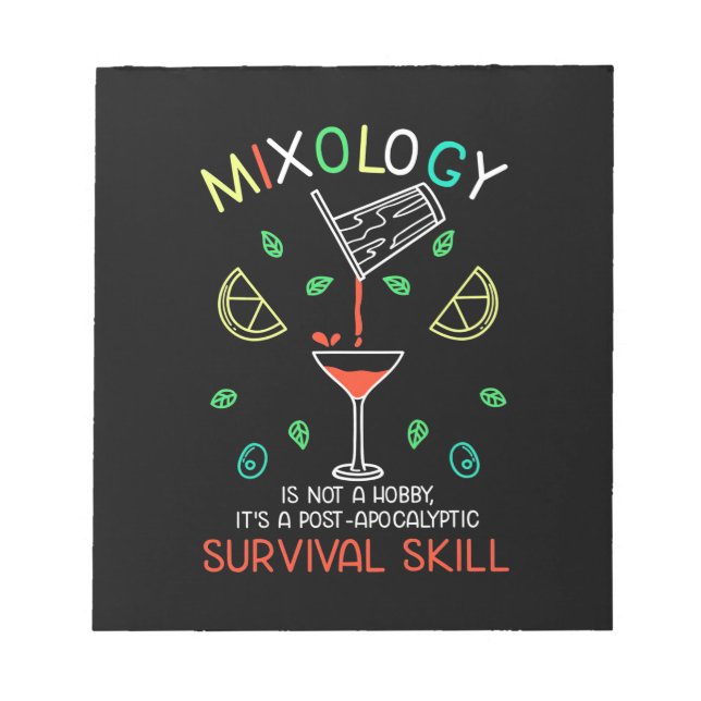 Xmas Gift | Bartender Mixologist Notepad (Front)