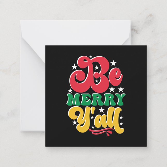 Xmas Gift Be Merry Yall Card (Front)