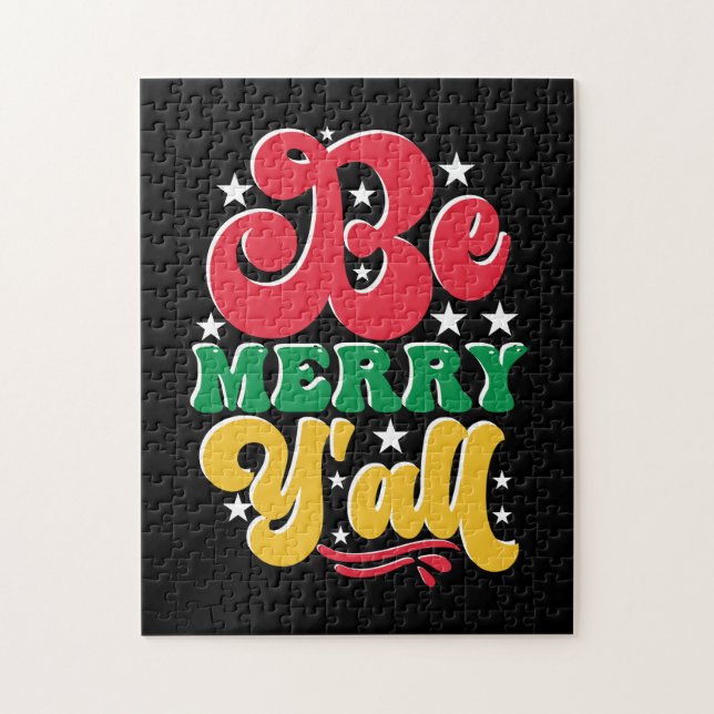 Xmas Gift Be Merry Yall Jigsaw Puzzle (Vertical)