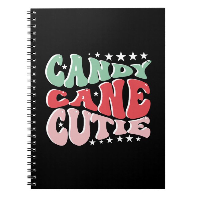 Xmas Gift Candy Cane Cutie Notebook (Front)