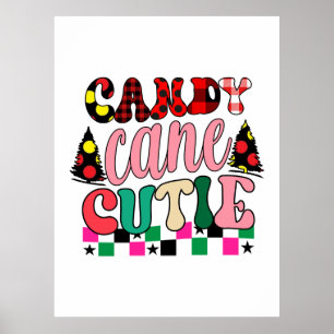 Xmas Gift Candy Cane Cutie Poster