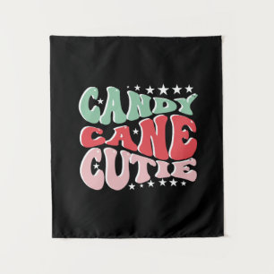 Xmas Gift Candy Cane Cutie Tapestry