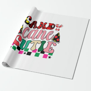 Xmas Gift Candy Cane Cutie Wrapping Paper