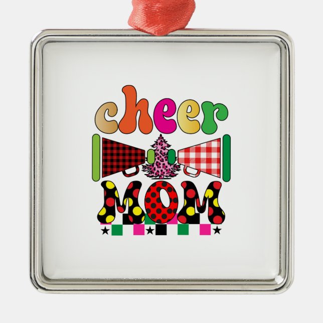 Xmas Gift Cheer Mum Metal Tree Decoration (Front)