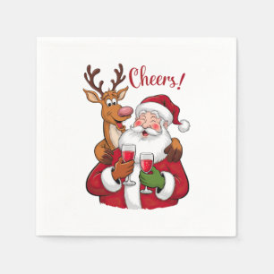 Xmas Gift Cheer Santa Claus Napkin