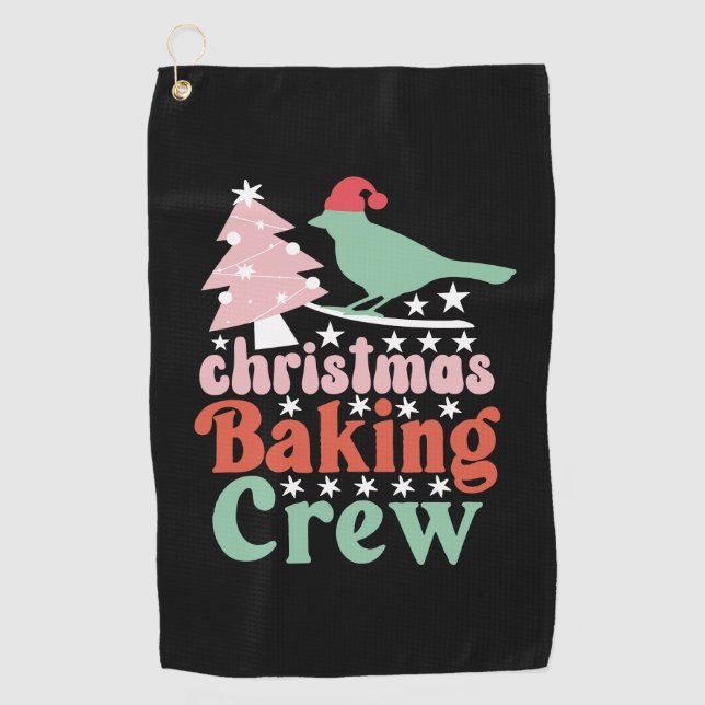 Xmas Gift Christmas Baking Crew Golf Towel (Front)