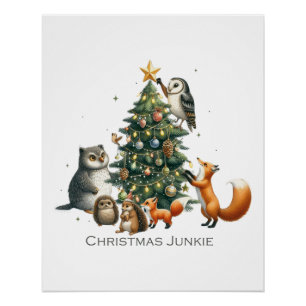 Xmas Gift Christmas Junkie Poster