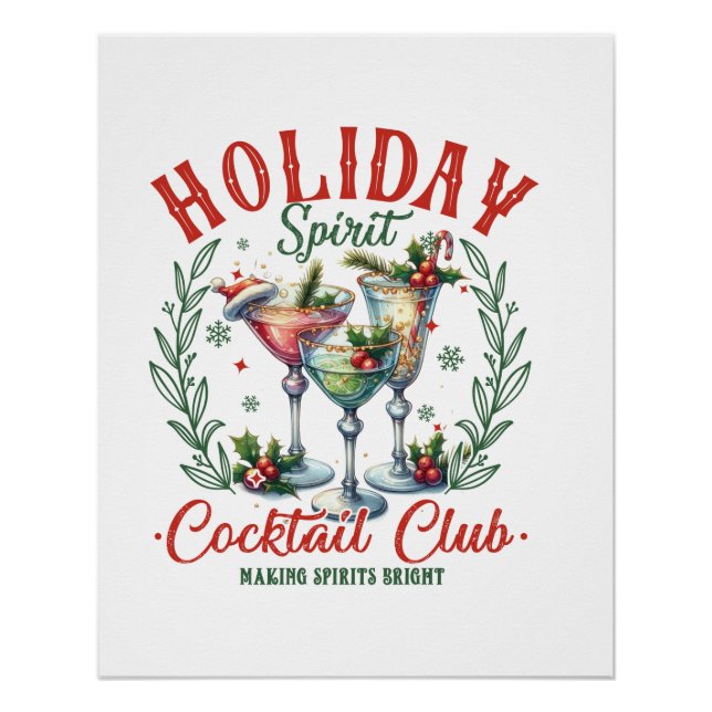 Xmas Gift Cocktail Club Poster (Front)