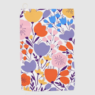 Xmas Gift Colourful And Bright Floral Golf Towel