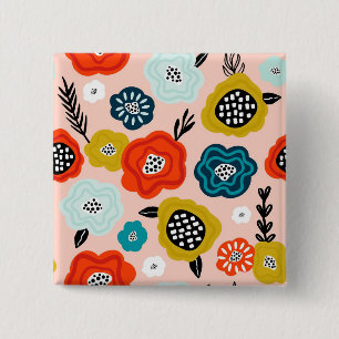 Xmas Gift Creative Decorative Fflowers 15 Cm Square Badge