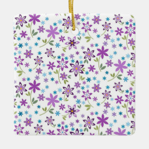 Xmas Gift Cute Floral Ditsy Ceramic Ornament