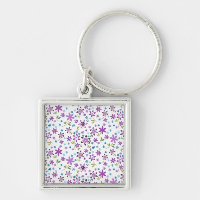 Xmas Gift Cute Floral Ditsy Key Ring (Front)