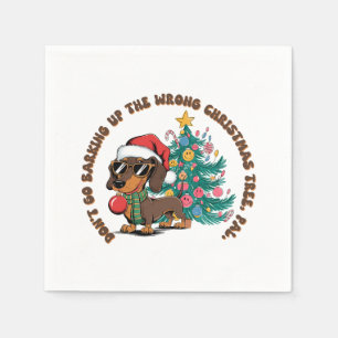 Xmas Gift Do Not Go Barking Napkin