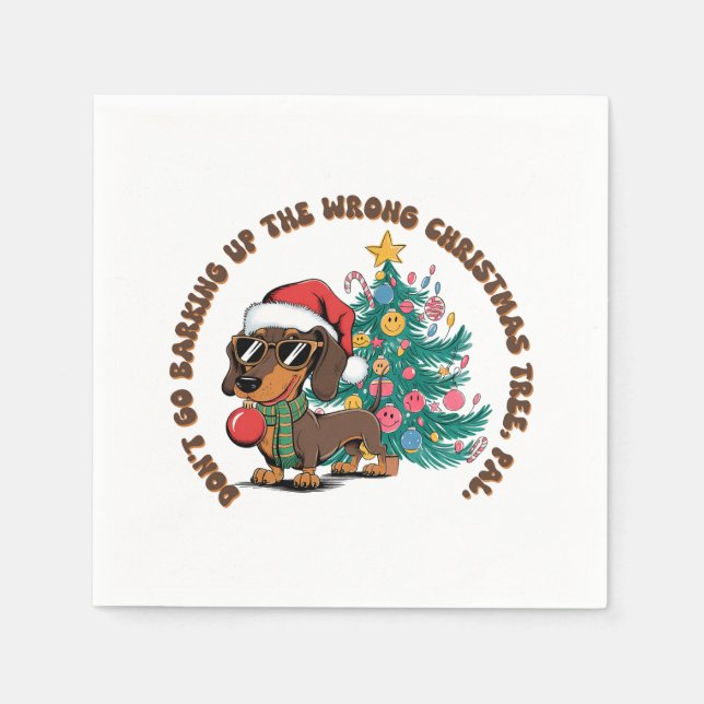 Xmas Gift Do Not Go Barking Napkin (Front)